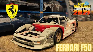 Abandoned Ferrari F50 Race Car Restoration | Car Mechanic Simulator 2021