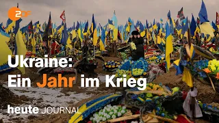 heute journal vom 23.02.2023 Jahrestag des Ukrainekrieges, Charkiw, Irpin, Putin