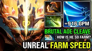 UNREAL FARM GOD Battle Fury Juggernaut +916 GPM Super AoE Cleave DPS Deleted Naga Carry Dota 2