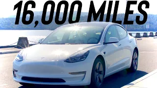 Model 3 RWD 16K Miles Review in 16 Minutes