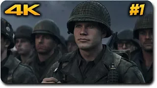 Call of Duty WW2 Playthrough | PS4 Pro 4K Gameplay  D-Day Mission Part 1