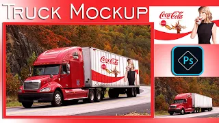 How to make a realistic Coca-Cola truck mockup in Adobe Photoshop | tutorial | gfxdots