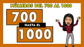 🌟Números del 700 al 1000 en letras en español I Spanish Numbers 700-1000