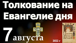 Толкование на Евангелие дня 7 августа 2022 года