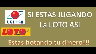 LA LOTO DE LEIDSA BASADO EN ESTADISTICAS