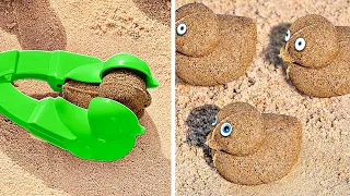 ¡GUAU! ¿Inodoro de playa Fidget? 😃 *Trucos y dispositivos geniales para el verano*