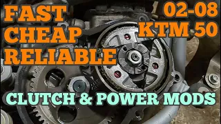 I Fixed the KTM 50 Clutch... It's Fast & NO MORE WASHER STACKS. 2002 to 2008