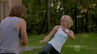 elena and clay  fight scene #clay #elena #werewolf  #bitten