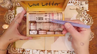 'Love Letter' | ASMR 다꾸 | Vintage Journal | Relaxing Sound #scrapbooking