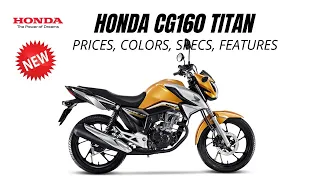 2022 Honda CG160 Titan: Price, Colors, Specs, Features