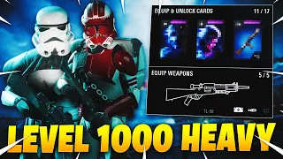 How to LEVEL UP the HEAVY CLASS 💯 BEST CARDS SETUP for HEAVY in Battlefront 2 (SWBF2)