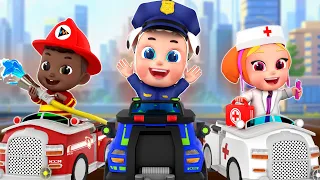 Jobs and Career Song + Police Car Song For Kids | More Nursery Rhymes & Rosoo Kids Songs