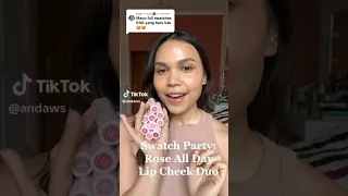 full swatch rosé all day lip & cheeck duo (part 1)
