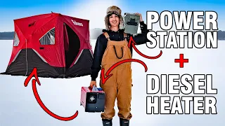 I built a Power Pack & Diesel Heater for Ice Fishing / Winter Camping