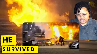 Grosjean's Insane Fireball Crash REACTION