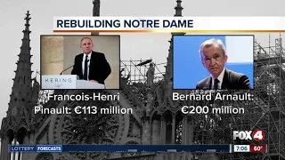 French billionaires pledge millions to rebuild Notre Dame