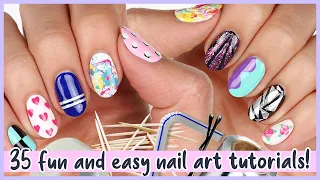 New Nail Designs Easy & Fun Nails Art Compilation Using Household Items!