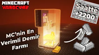 En Verimli Demir Farmı Saatte +2200 (35 Stack) - Minecraft Hardcore 1.19.2 - Bölüm 16