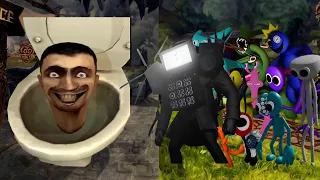 Skibidi toilet Vs Titan TV Man & All Rainbow Friends Chapter 2 - Friday Night Funkin' FNF ROBLOX Mod