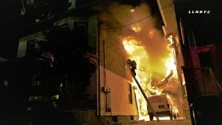 *Early Arrival* FDNY Firefighter ON FIRE 5-Alarm Fire Dyker Heights Brooklyn