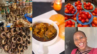 Market Vlog| Follow me to the cheapest market + making banga soup as a Yoruba wife
