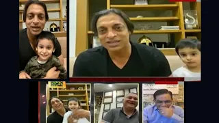 Shoaib Akhtar With Son Live in ptv sports