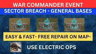 War Commander : SECTOR BREACH - General bases 1-2-3 SUPER FAST Way with Only OGRE