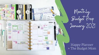 💸 January 2021 Budget Planner Set-Up 💸 // @thebudgetmom +  @TheHappyPlannerChannel