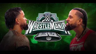 Jey vs Jimmy wrestlemania 40  | #wwe #cody #romanreigns #therock  | WWE 2k24 Gameplay - Smart Murga