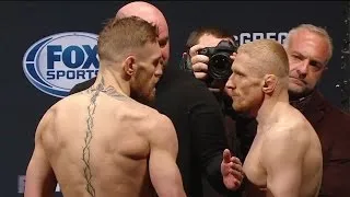 Conor McGregor gets feisty at weigh-in