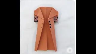 How to make paper coat || Origami coat with Paper || Crafts With Arsha