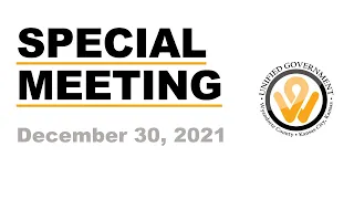 December 30, 2021 4:30pm Full Commission Special Meeting