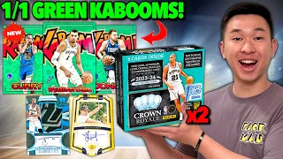NEW 1/1 GREEN KABOOMS! 😱💥 2023-24 Panini Crown Royale FOTL Hobby Box Review