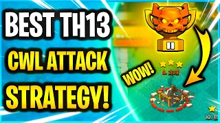 The PROVEN Best TH13 CWL Attack Strategy! TH13 Queen Charge Hybrid Attack Strategy Guide!