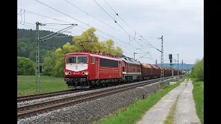 Tonnenschwerer Trafotransport Lü Dora, Günni Güterzug als Schiebelok uvm. auf der Frankenwaldbahn