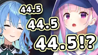 Chat Starts Spamming "44.5" After Suisei Asks Aqua About Her Weight 【ENG Sub/Hololive】