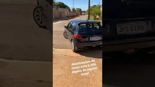Peugeot 206 escapamento direto!