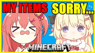 【Hololive】Watame Feels Responsible for Miko's Total Item Loss【Minecraft】【Eng Sub】