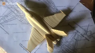 How to make a F/A-18 Super Hornet wood scale model with basic tools