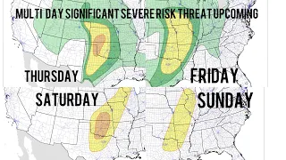 Two high impact storm systems to bring significant severe risk! Large hail & tornadoes likely..