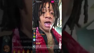 Trippie Redd On Instagram Live Talking About When He Got "Jumped" at His Hotel by Tekashi69 & Crew