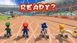 Mario and Sonic at the London 2012 Olympic Games - 100m Sprint