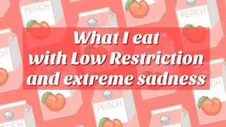 🌺 What I eat with Low Restriction + extreme sadness 🌺 | TW// ED