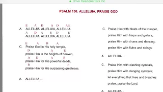 ALLELUIA PRAISE THE LORD Song Of The Neocatechumenal Way