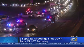 2 Separate Shootings Shut Down Parts Of I-57 Saturday