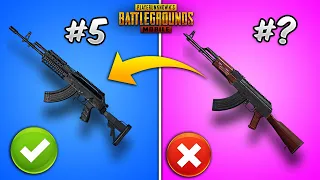 Top 10 Powerful Guns/Weapons in PUBG MOBILE with (Tips and Tricks) Weapon Guide