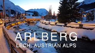 4K Snow Village Walking Tour in Lech/Arlberg Austrian Alps