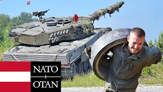 Austrian Army, NATO. Fast Leopard 2A4 tanks in Germany.