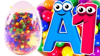 Giant Surprise Eggs Opening | Learn Colors & ABC Song for Children with Learning Toys & Kids Songs