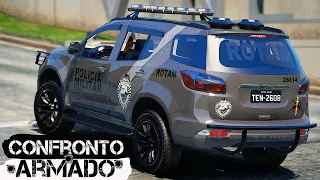 CONFRONTO ARMADO | GTA V PMPR | GTA 5 POLICIAL (LSPDFR)